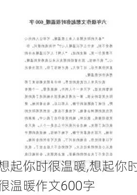 想起你时很温暖,想起你时很温暖作文600字