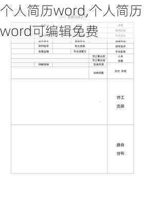 个人简历word,个人简历word可编辑免费-第3张图片-星梦范文网