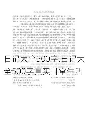 日记大全500字,日记大全500字真实日常生活-第3张图片-星梦范文网