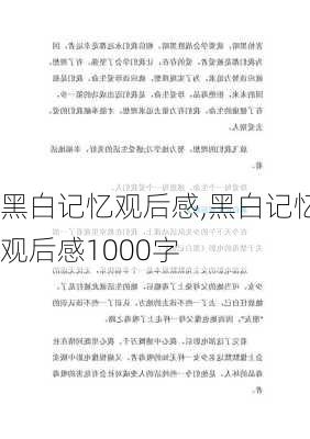 黑白记忆观后感,黑白记忆观后感1000字-第3张图片-星梦范文网