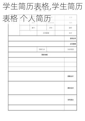 学生简历表格,学生简历表格 个人简历-第3张图片-星梦范文网