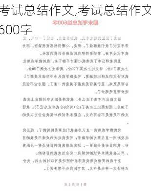 考试总结作文,考试总结作文600字-第2张图片-星梦范文网