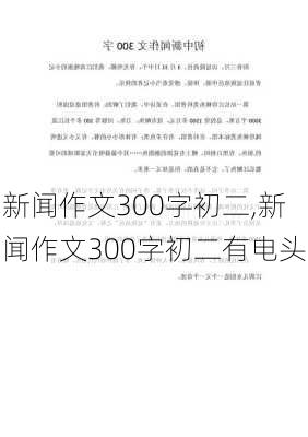 新闻作文300字初二,新闻作文300字初二有电头-第3张图片-星梦范文网