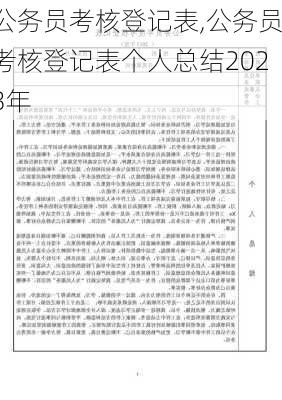 公务员考核登记表,公务员考核登记表个人总结2023年-第1张图片-星梦范文网