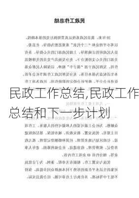 民政工作总结,民政工作总结和下一步计划-第3张图片-星梦范文网