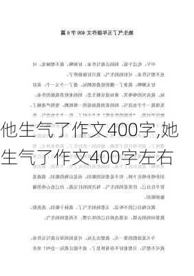 他生气了作文400字,她生气了作文400字左右-第1张图片-星梦范文网