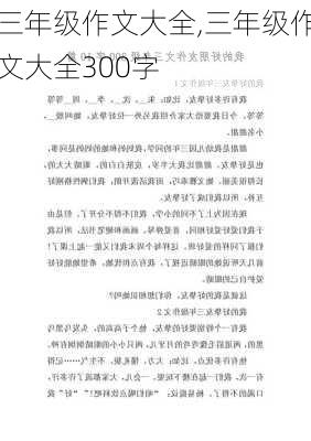 三年级作文大全,三年级作文大全300字-第3张图片-星梦范文网