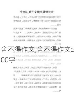 舍不得作文,舍不得作文500字-第3张图片-星梦范文网