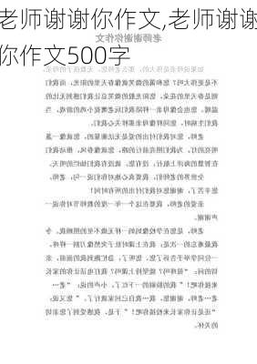 老师谢谢你作文,老师谢谢你作文500字-第3张图片-星梦范文网