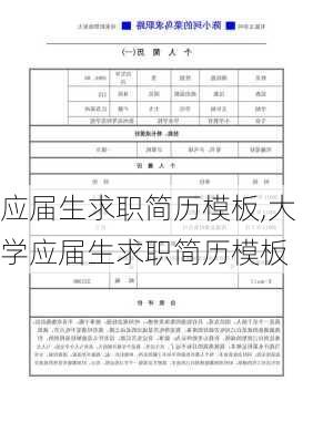 应届生求职简历模板,大学应届生求职简历模板-第3张图片-星梦范文网