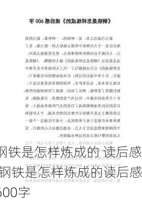 钢铁是怎样炼成的 读后感,钢铁是怎样炼成的读后感600字