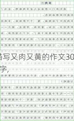 描写又肉又黄的作文300字,