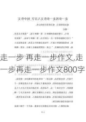 走一步 再走一步作文,走一步再走一步作文800字