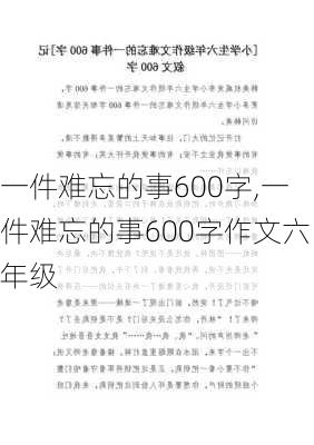 一件难忘的事600字,一件难忘的事600字作文六年级-第3张图片-星梦范文网