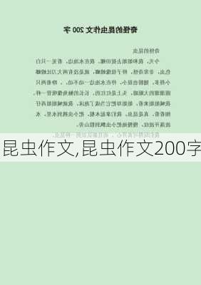 昆虫作文,昆虫作文200字-第2张图片-星梦范文网