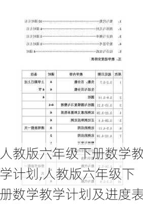 人教版六年级下册数学教学计划,人教版六年级下册数学教学计划及进度表-第1张图片-星梦范文网