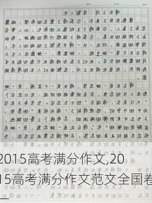 2015高考满分作文,2015高考满分作文范文全国卷一-第3张图片-星梦范文网