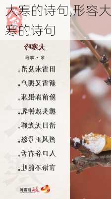 大寒的诗句,形容大寒的诗句-第3张图片-星梦范文网