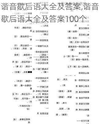 谐音歇后语大全及答案,谐音歇后语大全及答案100个-第3张图片-星梦范文网