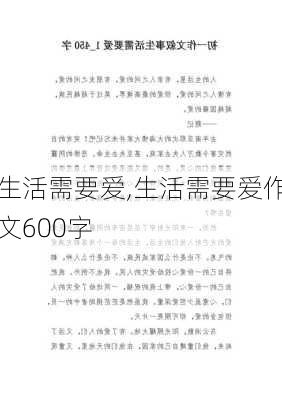 生活需要爱,生活需要爱作文600字-第2张图片-星梦范文网