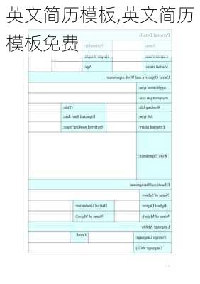 英文简历模板,英文简历模板免费-第2张图片-星梦范文网