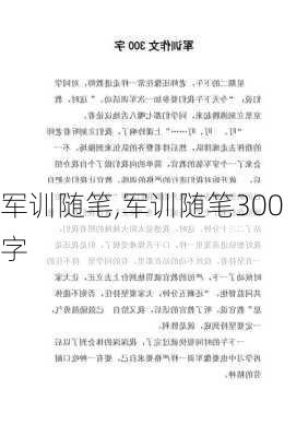 军训随笔,军训随笔300字-第2张图片-星梦范文网