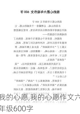 我的心愿,我的心愿作文六年级600字-第2张图片-星梦范文网