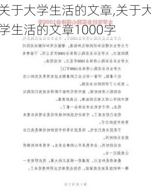 关于大学生活的文章,关于大学生活的文章1000字-第3张图片-星梦范文网