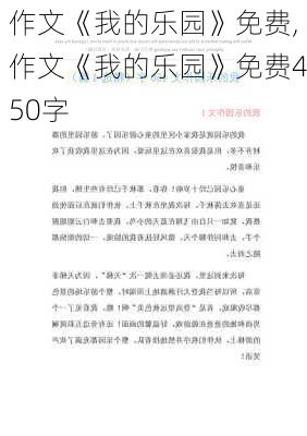 作文《我的乐园》免费,作文《我的乐园》免费450字-第3张图片-星梦范文网