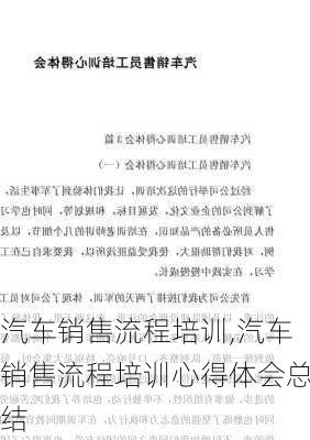 汽车销售流程培训,汽车销售流程培训心得体会总结-第2张图片-星梦范文网