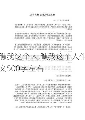 瞧我这个人,瞧我这个人作文500字左右-第2张图片-星梦范文网