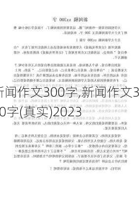 新闻作文300字,新闻作文300字(真实)2023-第3张图片-星梦范文网