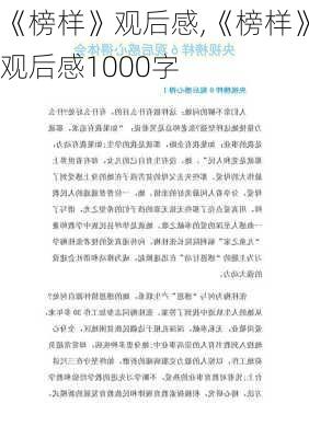 《榜样》观后感,《榜样》观后感1000字-第2张图片-星梦范文网