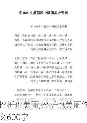 挫折也美丽,挫折也美丽作文600字-第2张图片-星梦范文网