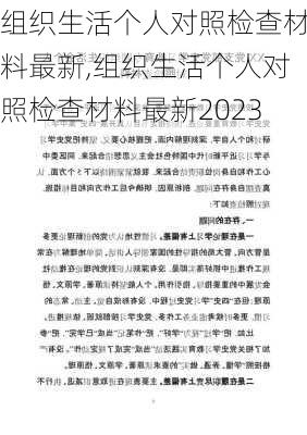 组织生活个人对照检查材料最新,组织生活个人对照检查材料最新2023-第3张图片-星梦范文网