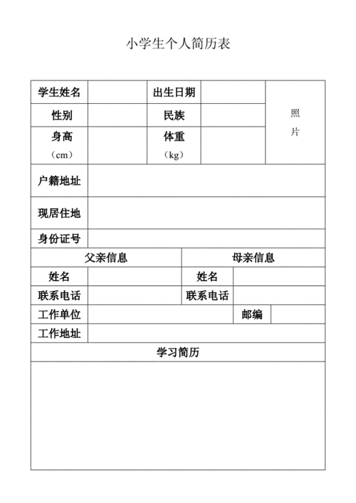 学生个人简历模板,小学生个人简历模板-第3张图片-星梦范文网