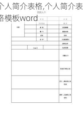 个人简介表格,个人简介表格模板word-第3张图片-星梦范文网