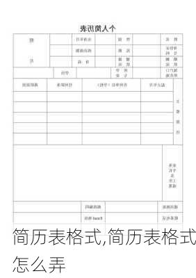 简历表格式,简历表格式怎么弄-第3张图片-星梦范文网