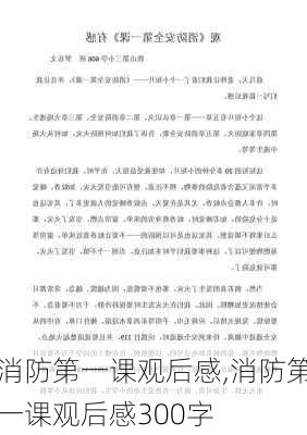 消防第一课观后感,消防第一课观后感300字