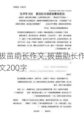 拔苗助长作文,拔苗助长作文200字-第3张图片-星梦范文网