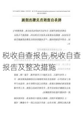 税收自查报告,税收自查报告及整改措施-第1张图片-星梦范文网