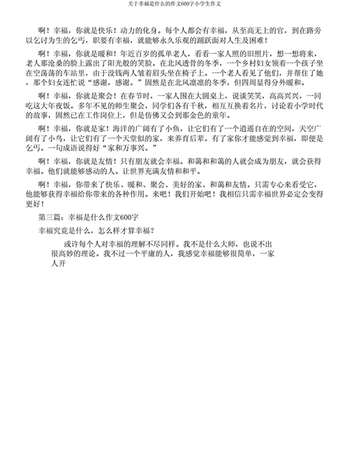 幸福是什么 作文,幸福是什么作文600字-第2张图片-星梦范文网