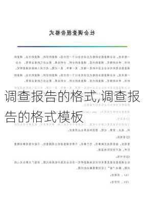 调查报告的格式,调查报告的格式模板-第2张图片-星梦范文网