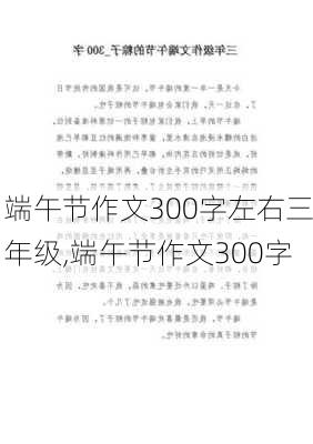 端午节作文300字左右三年级,端午节作文300字-第2张图片-星梦范文网