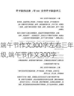 端午节作文300字左右三年级,端午节作文300字-第3张图片-星梦范文网