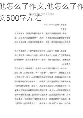 他怎么了作文,他怎么了作文500字左右-第1张图片-星梦范文网