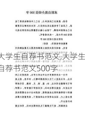 大学生自荐书范文,大学生自荐书范文500字-第3张图片-星梦范文网