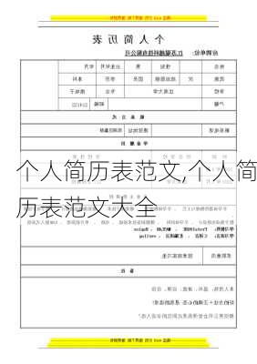 个人简历表范文,个人简历表范文大全-第3张图片-星梦范文网