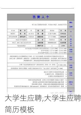 大学生应聘,大学生应聘简历模板-第2张图片-星梦范文网