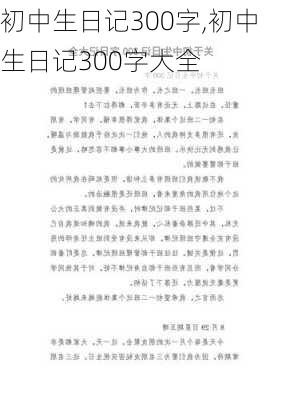 初中生日记300字,初中生日记300字大全-第3张图片-星梦范文网